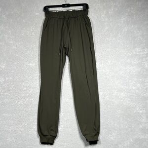 Lululemon Joggers Womens 4 Green Pants Keep Moving Stretch High Rise Sweatpants